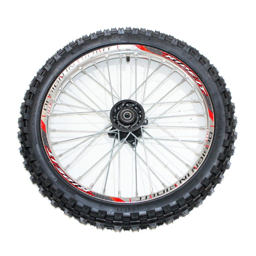 SV 12mm Axle 60/100 - 14 Inch Front Wheel Rim And Tire For Pit Pro Dirt Bike