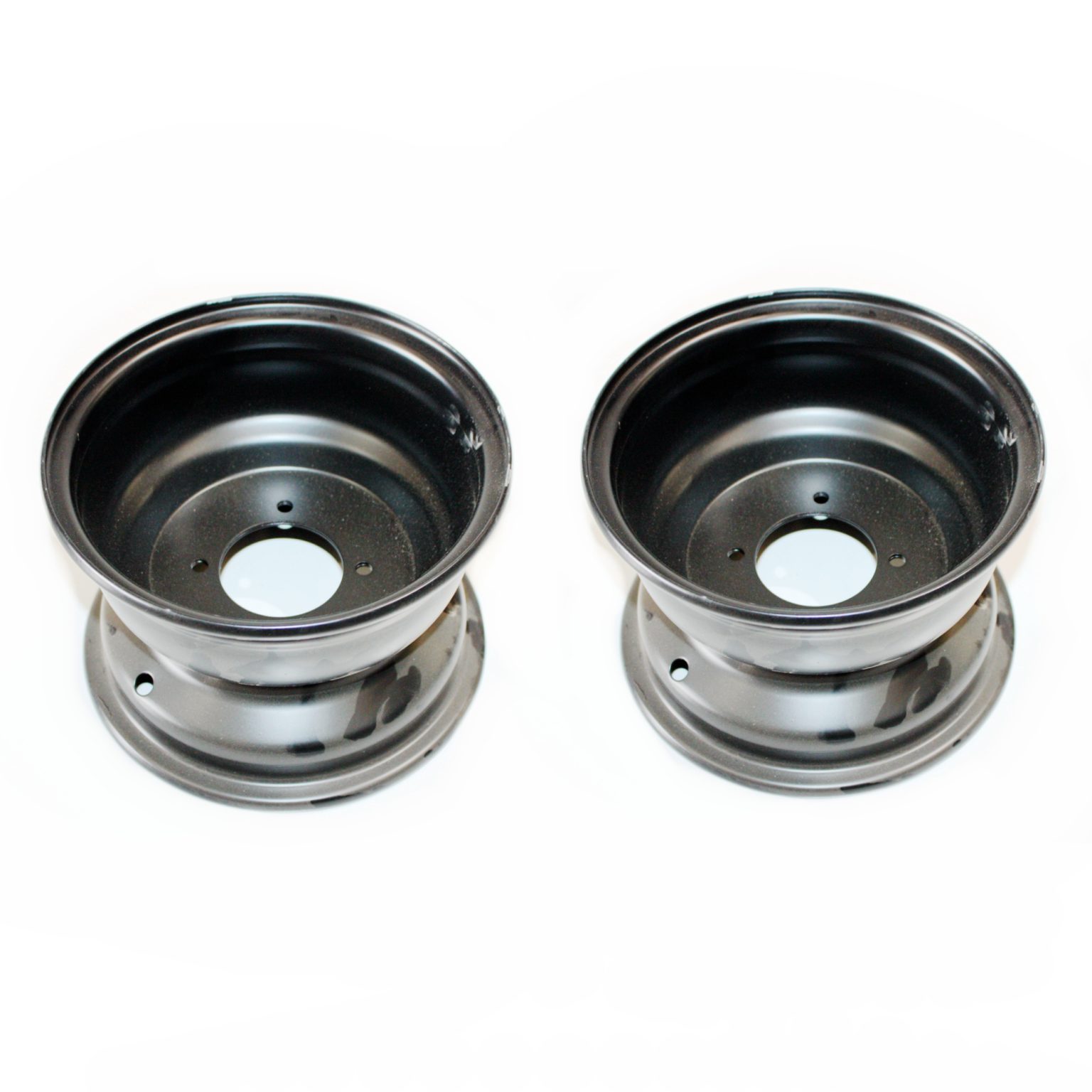 2X Black 19X7.00 – 8 8“ 4 Stud Front Wheel Rim PB02-D | Blygo