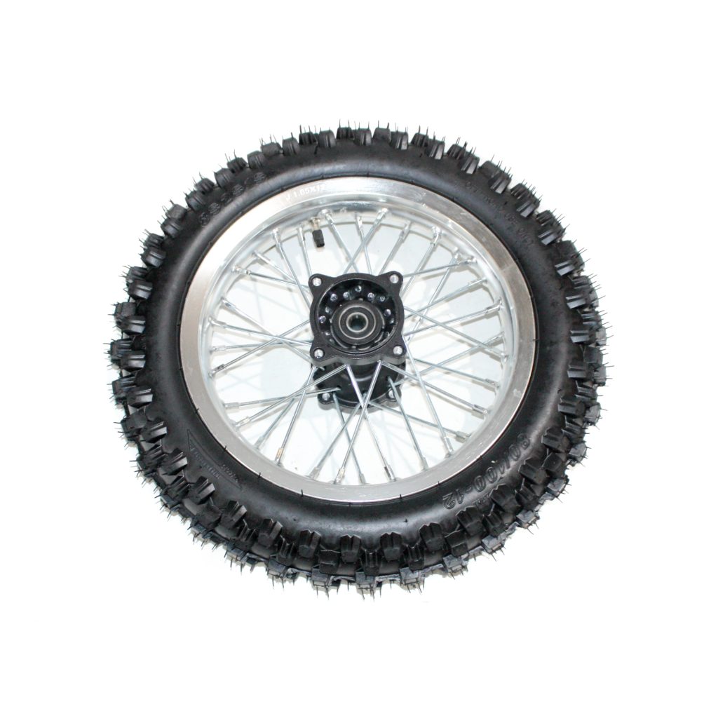 GOLD 12mm 14 Inch Front + 12 Inch Rear Wheel Rim + Tyre Tire PIT PRO D - Buzz Bikes