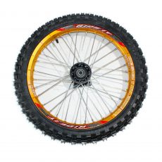 GOLD 15mm 17 Inch Front 14 inch Alloy Rear Wheel Rim Tyre Tire PIT Dirt Bike