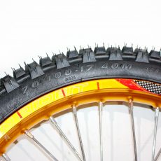 GOLD 15mm 17 Inch Front 14 inch Alloy Rear Wheel Rim Tyre Tire PIT Dirt Bike