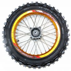 GOLD 15mm 17 Inch Front 14 inch Alloy Rear Wheel Rim Tyre Tire PIT Dirt Bike