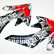FAMOUS Decals Graphics Sticker Kit CRF50 Style Fairing PIT PRO Trail Dirt Bike